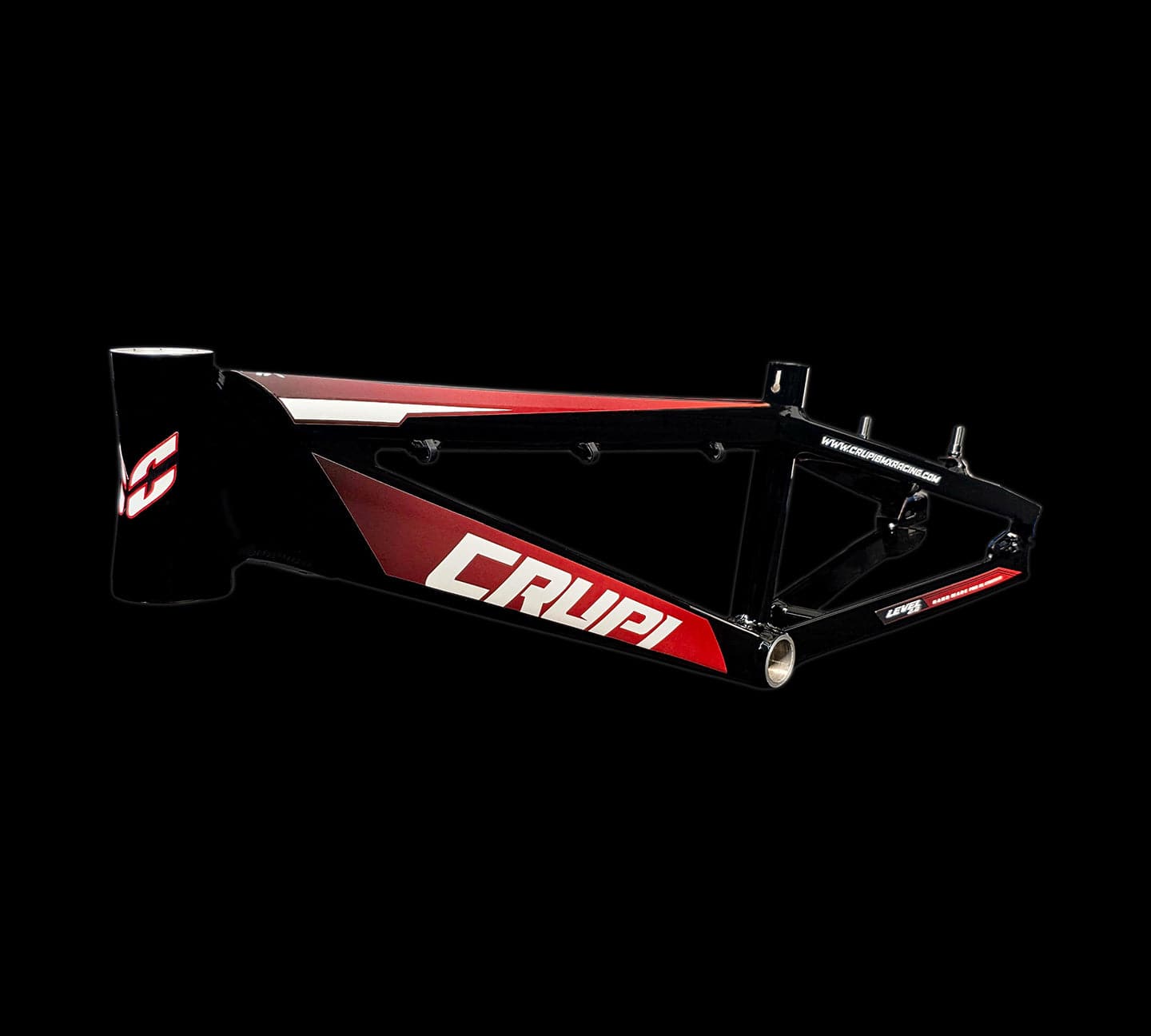 Crupi Parts Frames Black / with RedBlack Fade decals Crupi Level 2.0 Pro Race Frame