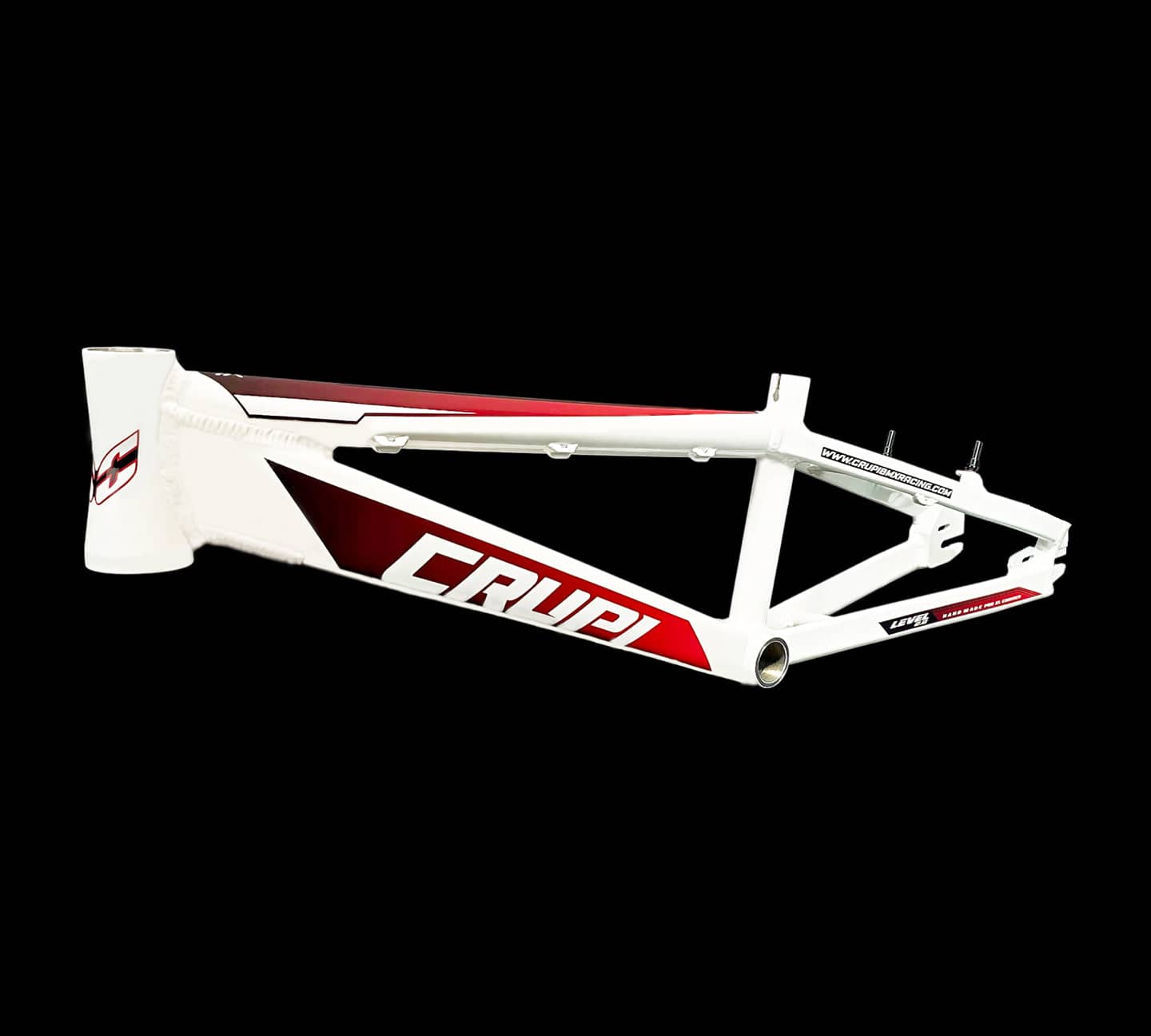 Crupi Parts Frames White / with RedBlack Fade decals Crupi Level 2.0 Pro Race Frame