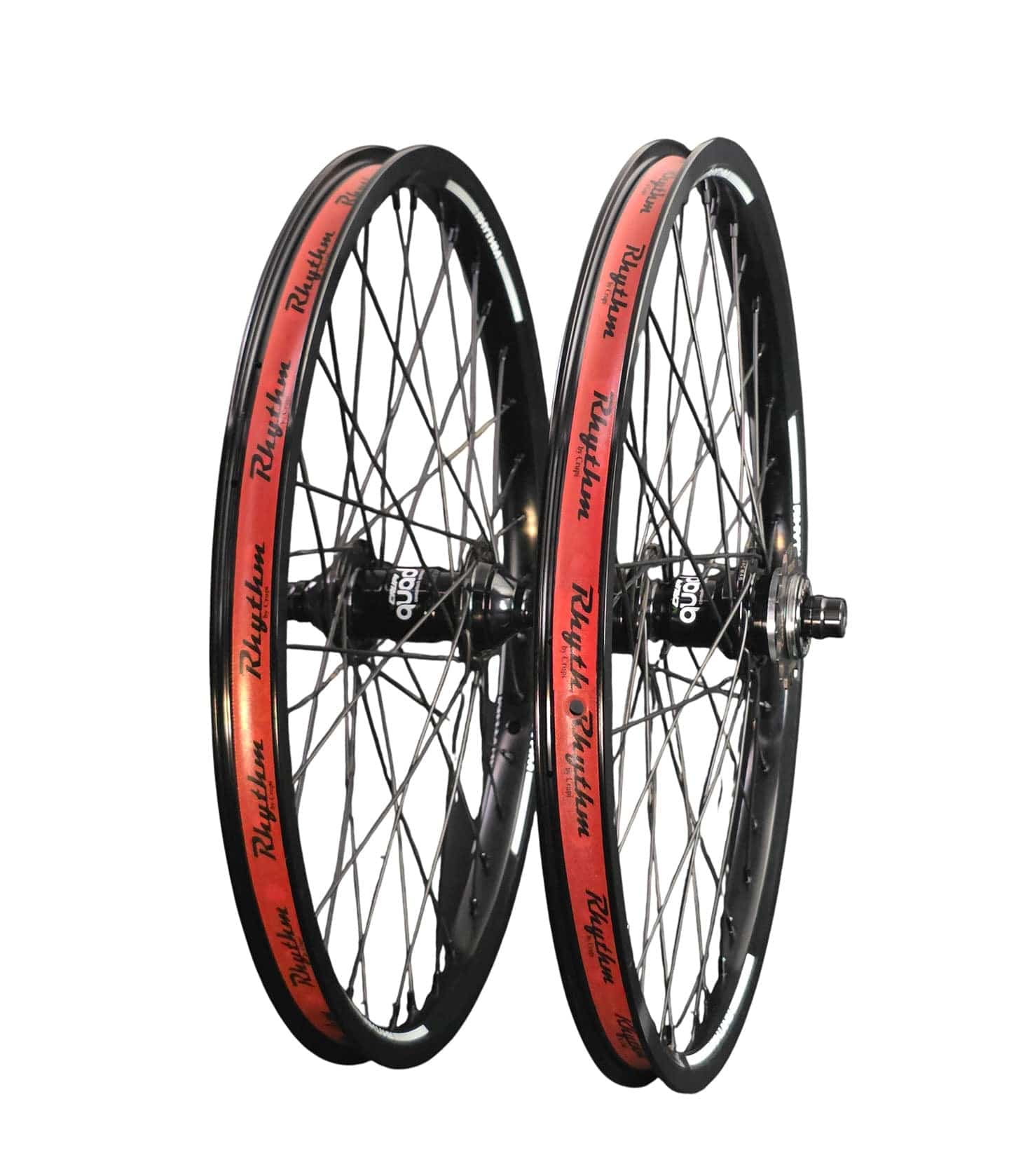 Crupi Parts Wheels 20 x 1.75 36H with 3/8" Front / Black Crupi 20 x 1.75 36H CenterLock Wheelset
