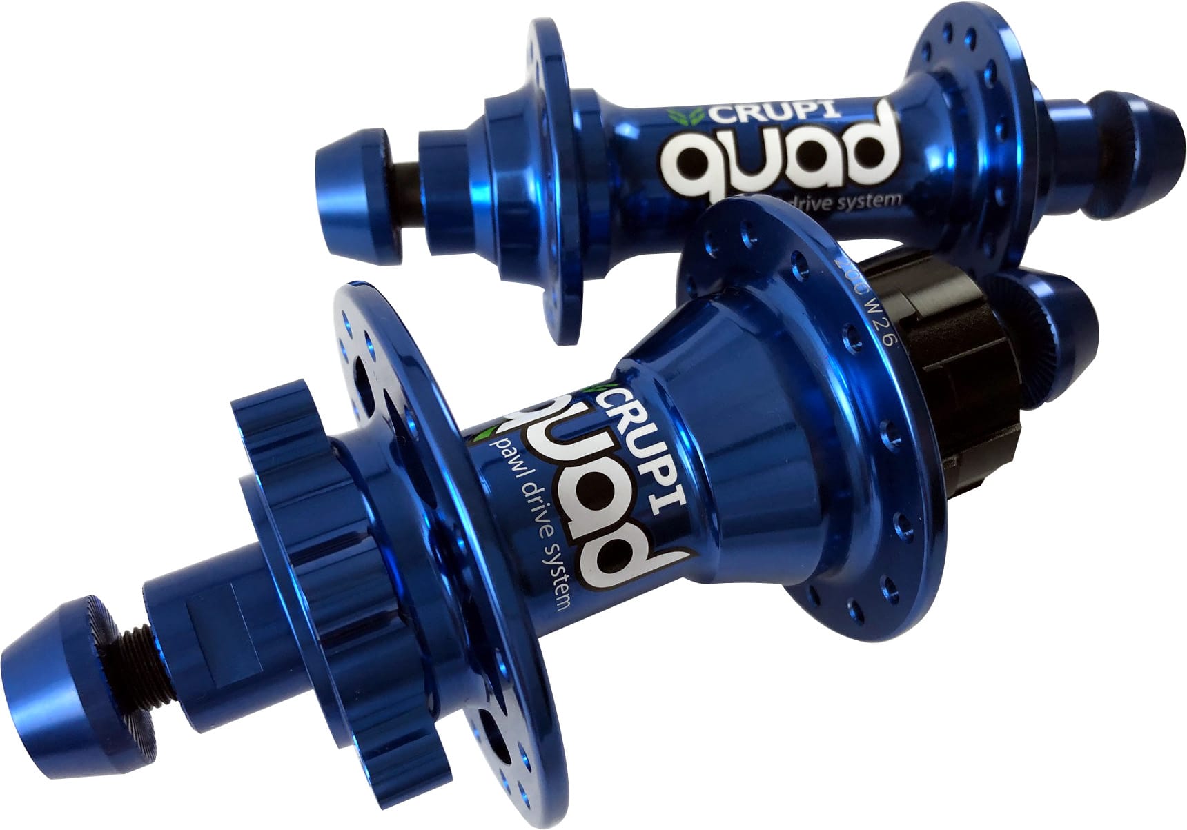 Crupi Parts Hubs 28H Mini/Expert Disc / Blue Crupi Quad 28H Disc Hubsets