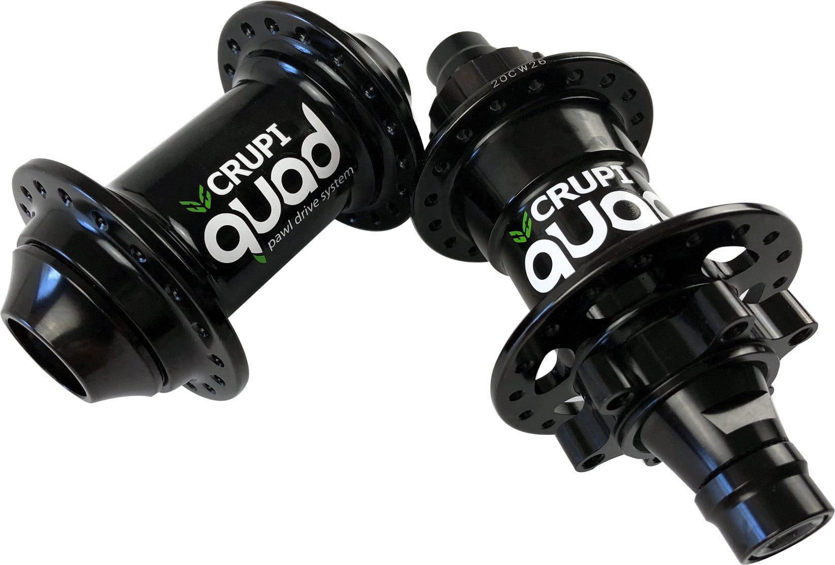 Crupi Parts Hubs 36H Pro Disc w/20mm Front / Black Crupi Quad 28H & 36H Disc Hubsets