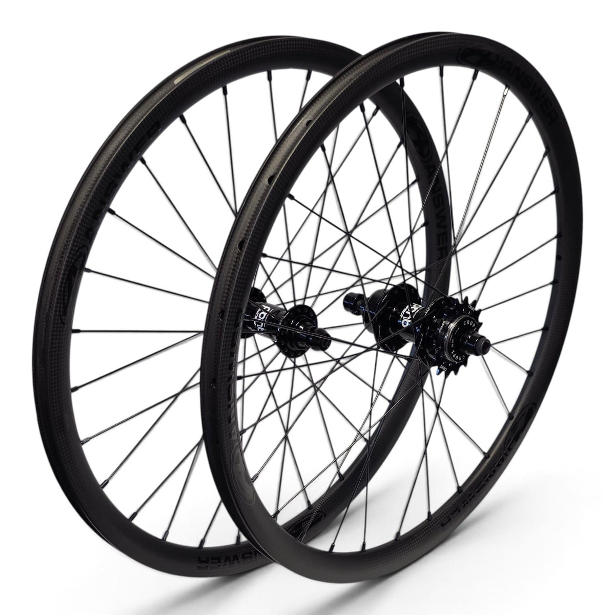 Crupi Parts Wheels 28H 20" Mini/Expt 451mm Disc Only / All Black Answer Crupi Carbon Mini 28H CL Wheelsets