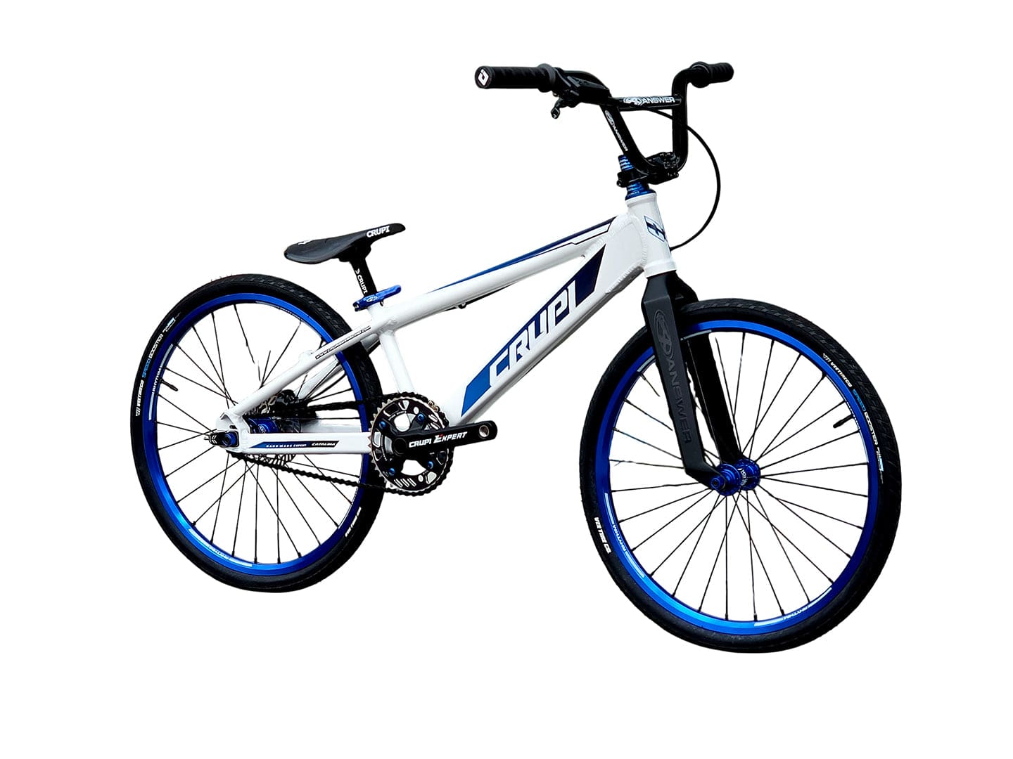 Crupi BMX Complete Bike White / with Blue parts / with Blue/Black Fade decals Catalina 2.0 Expert XL Complete Bike