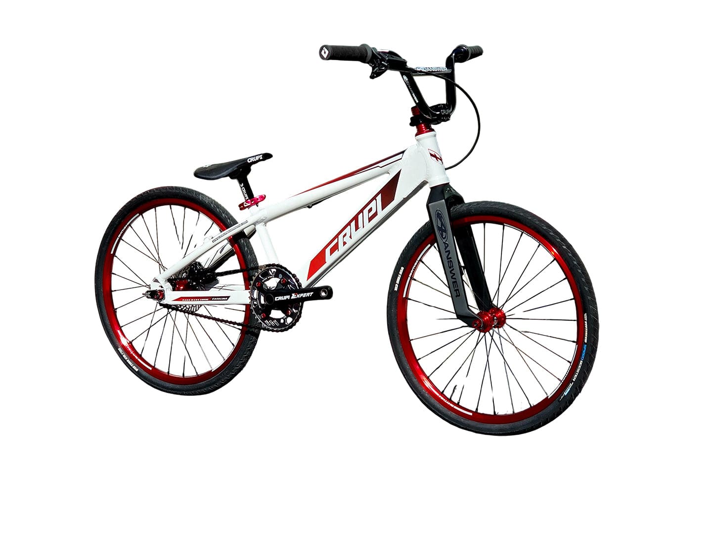 Crupi BMX Complete Bike White / with Red parts / with Red/Black Fade decals Catalina 2.0 Expert XL Complete Bike