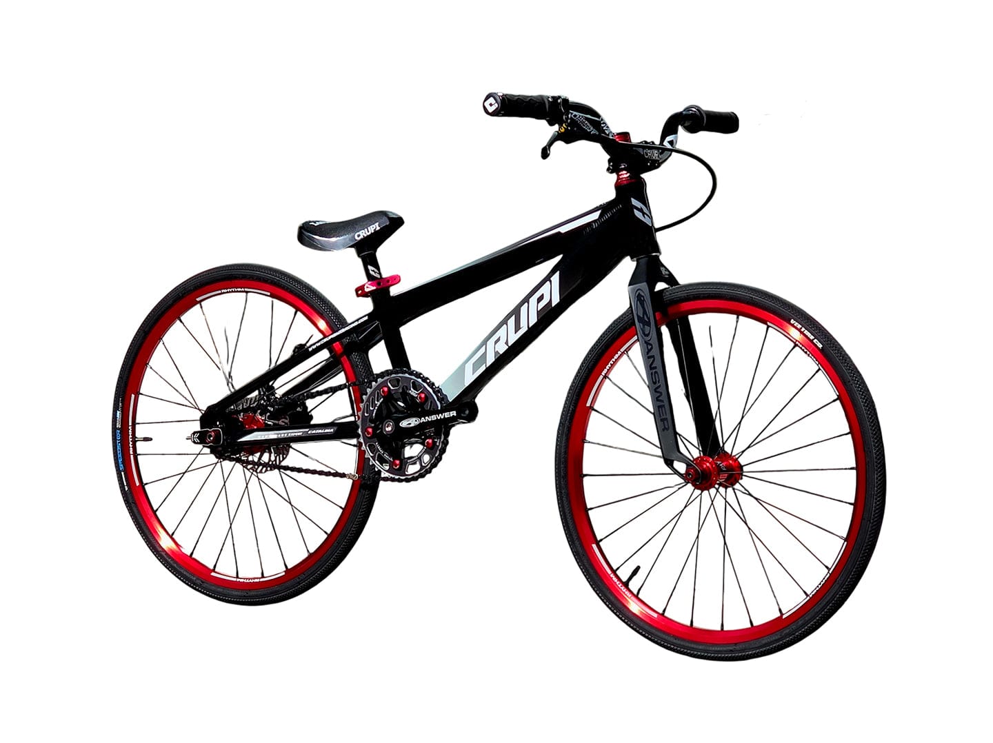 Crupi BMX Complete Bike Black / with Red parts / with Black/White Fade decals Catalina 2.0 Micro Mini Complete Bike