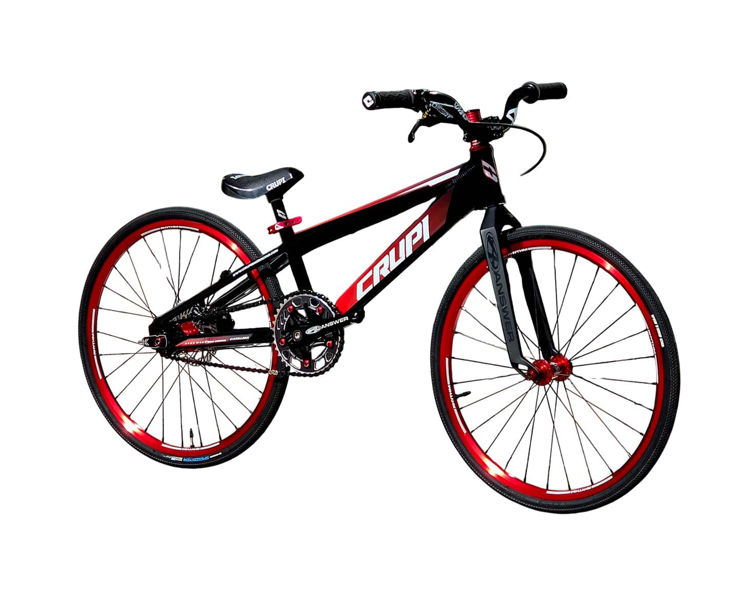 Crupi BMX Complete Bike Black / with Red parts / with Red/Black Fade decals Catalina 2.0 Micro Mini Complete Bike