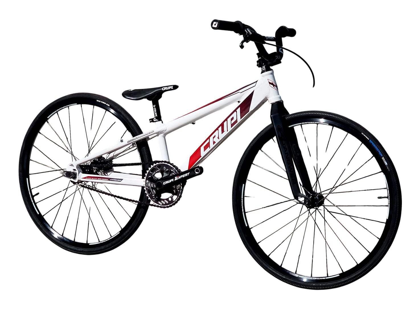 Crupi BMX Complete Bike White / with Black parts / with Red/Black Fade decals Catalina 2.0 Mini Cruiser Complete Bike