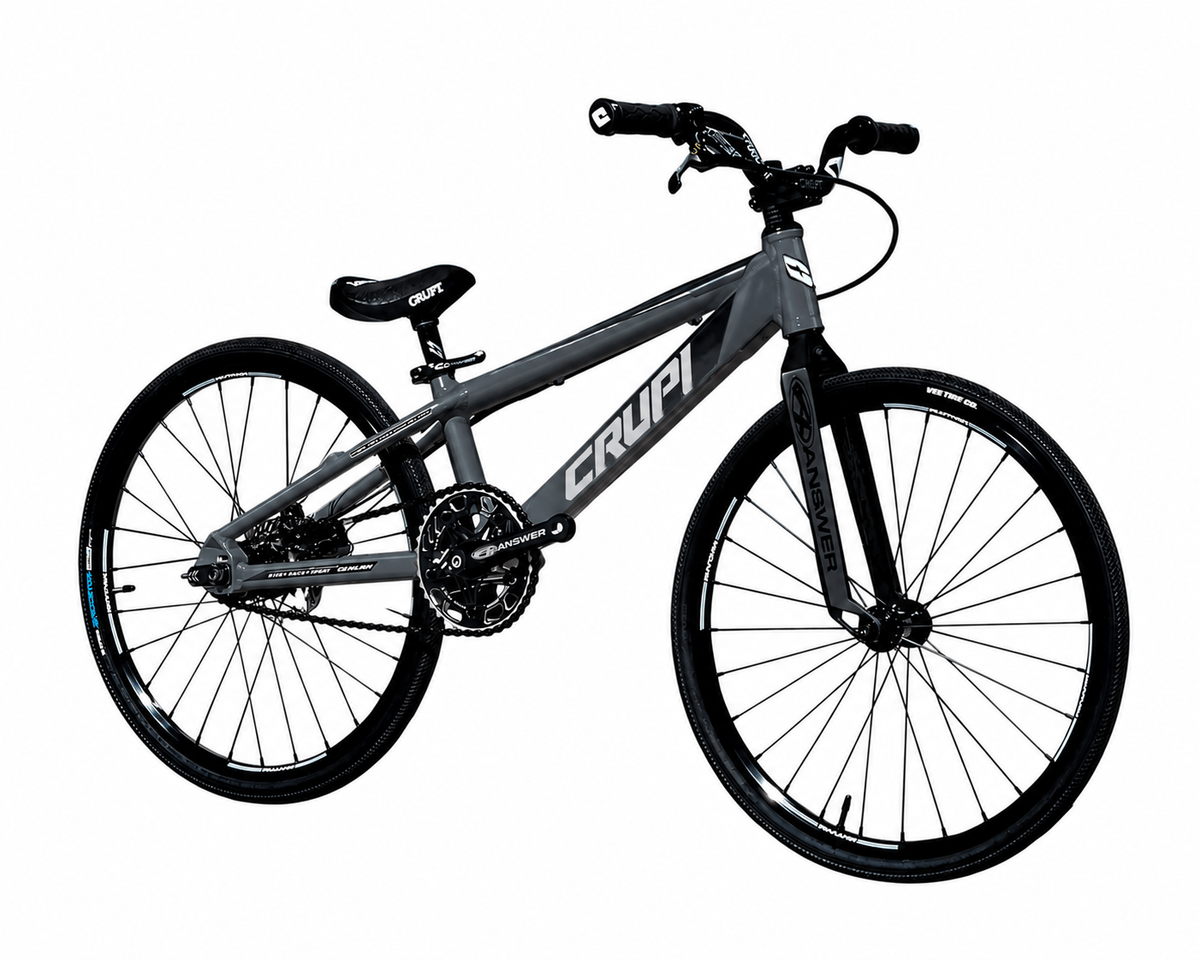 Crupi BMX Complete Bike Charcoal / with Black parts / with Black/White Fade decals Catalina 2.0 Micro Mini Complete Bike