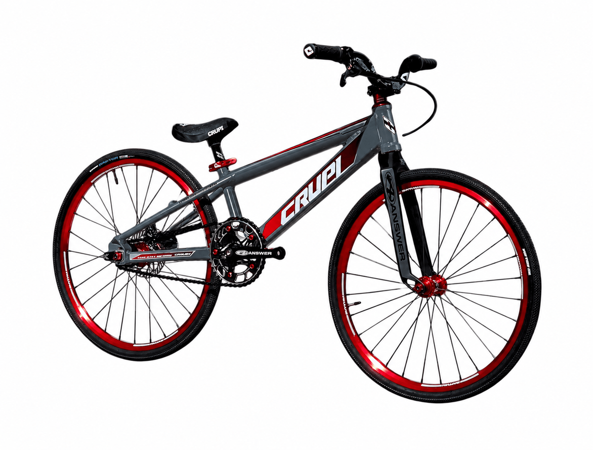 Crupi BMX Complete Bike Charcoal / with Red parts / with Red/Black Fade decals Catalina 2.0 Junior Complete Bike