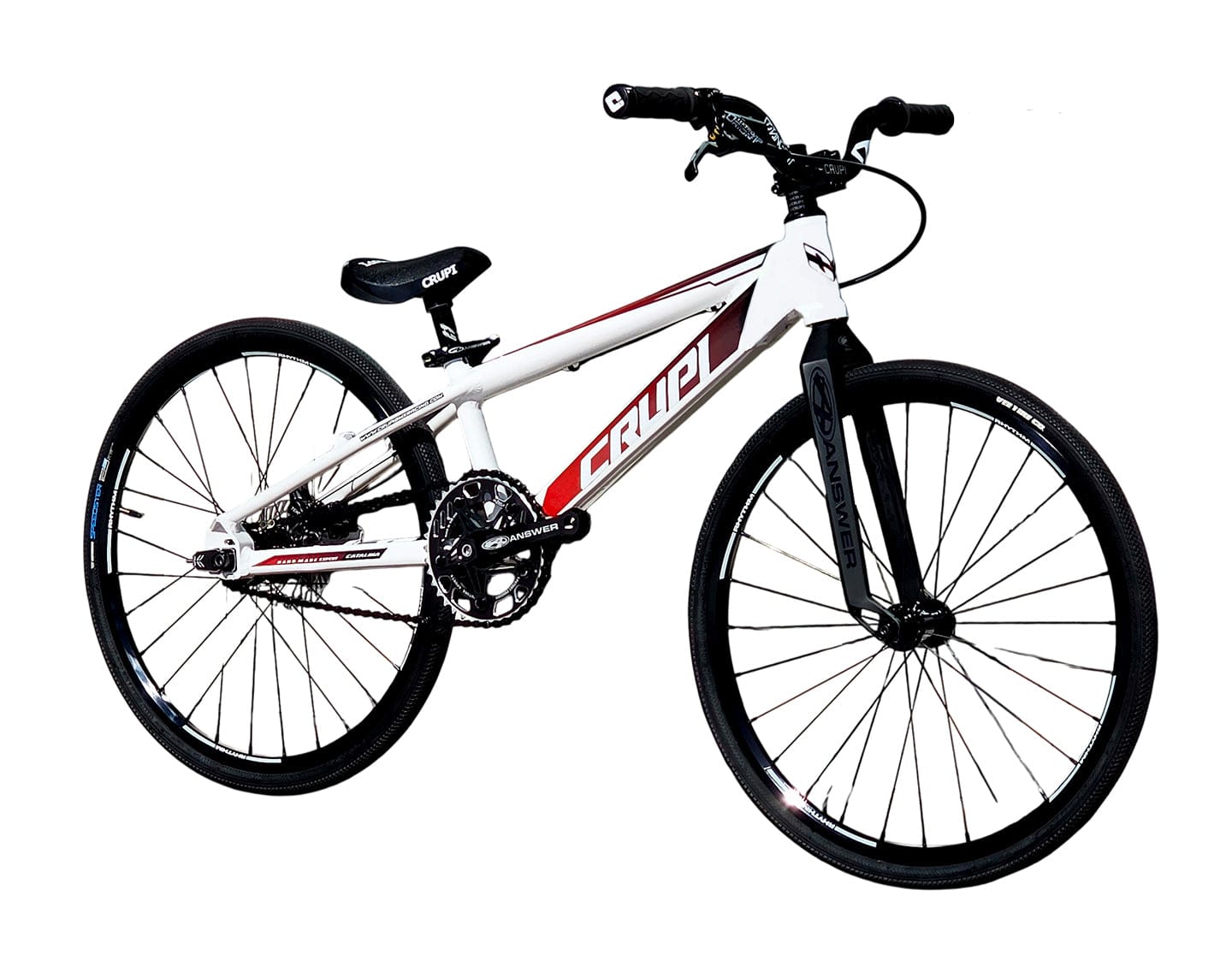 Crupi BMX Complete Bike White / with Black parts / with Red/Black Fade decals Catalina 2.0 Micro Mini Complete Bike