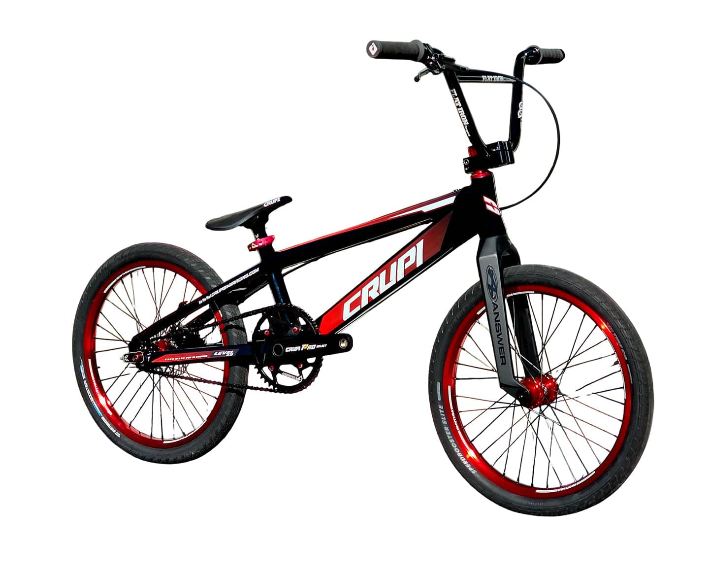 Crupi BMX Complete Bike Black / with Red parts / with Red/Black Fade decals Level 2.0 Pro Complete Bike