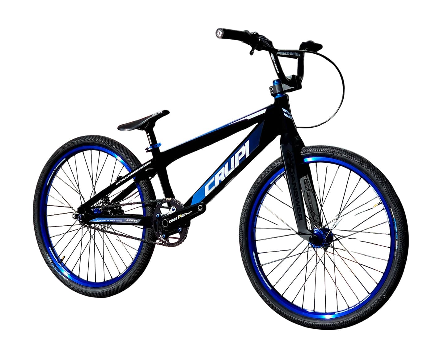 Crupi BMX Complete Bike Black / with Blue parts / with Blue/Black Fade decals Level 2.0 Pro Cruiser Complete Bike