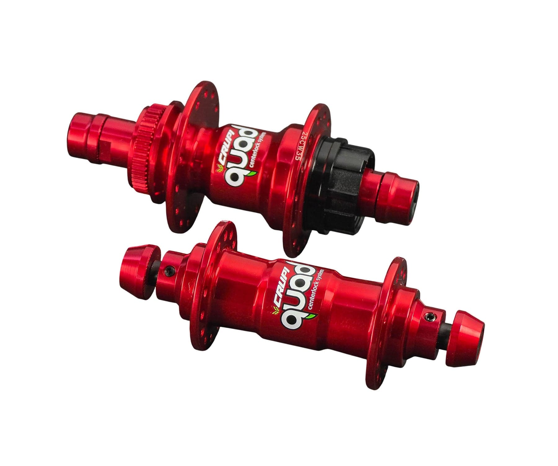 Crupi Parts Hubs 28H Mini/Expert CenterLock / Red Crupi Quad 28H CenterLock Hubsets