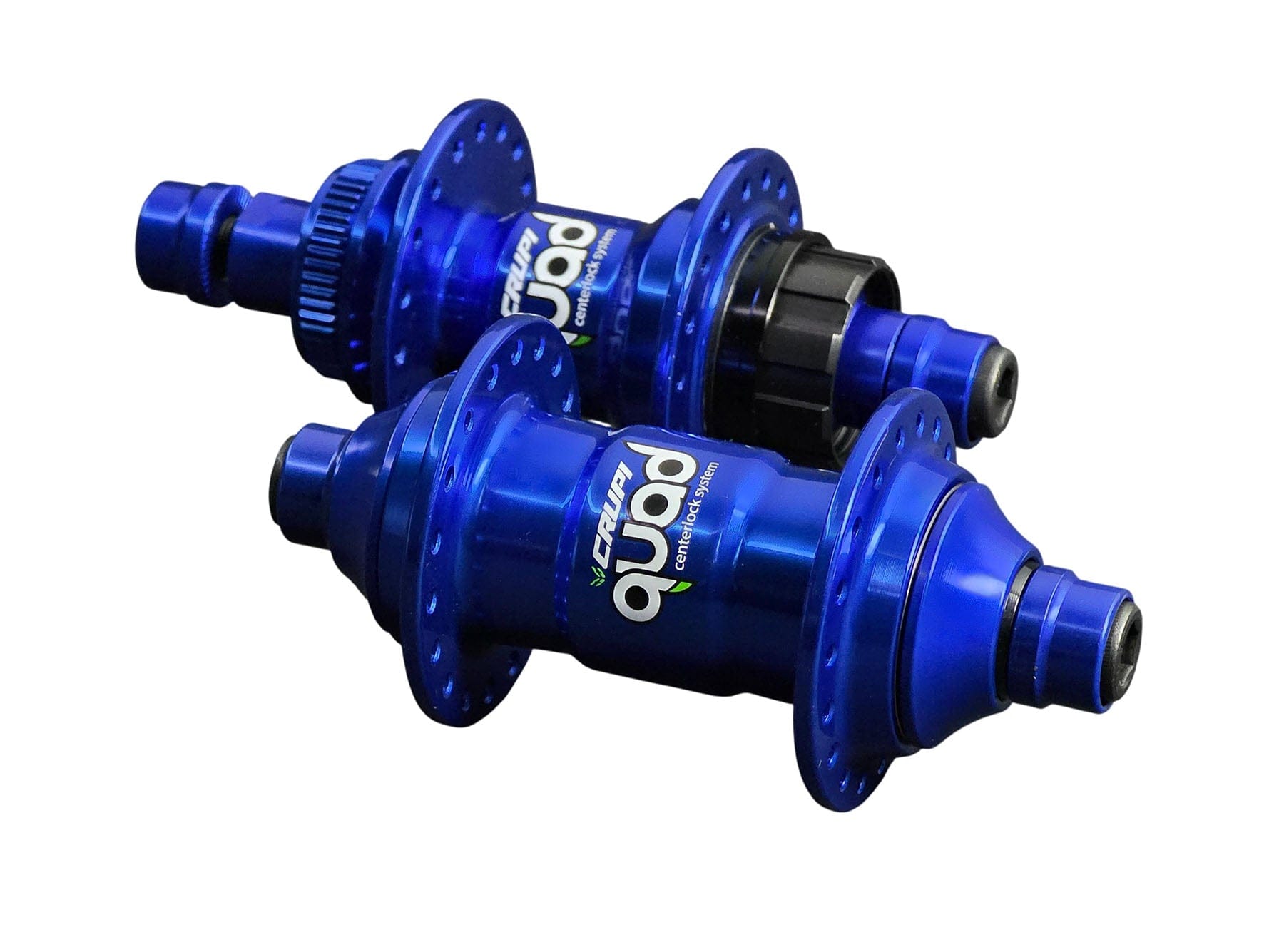 Crupi Parts Hubs 36H Pro CenterLock with 3/8 Front Axle / Blue Crupi Quad 36H CenterLock Hubsets