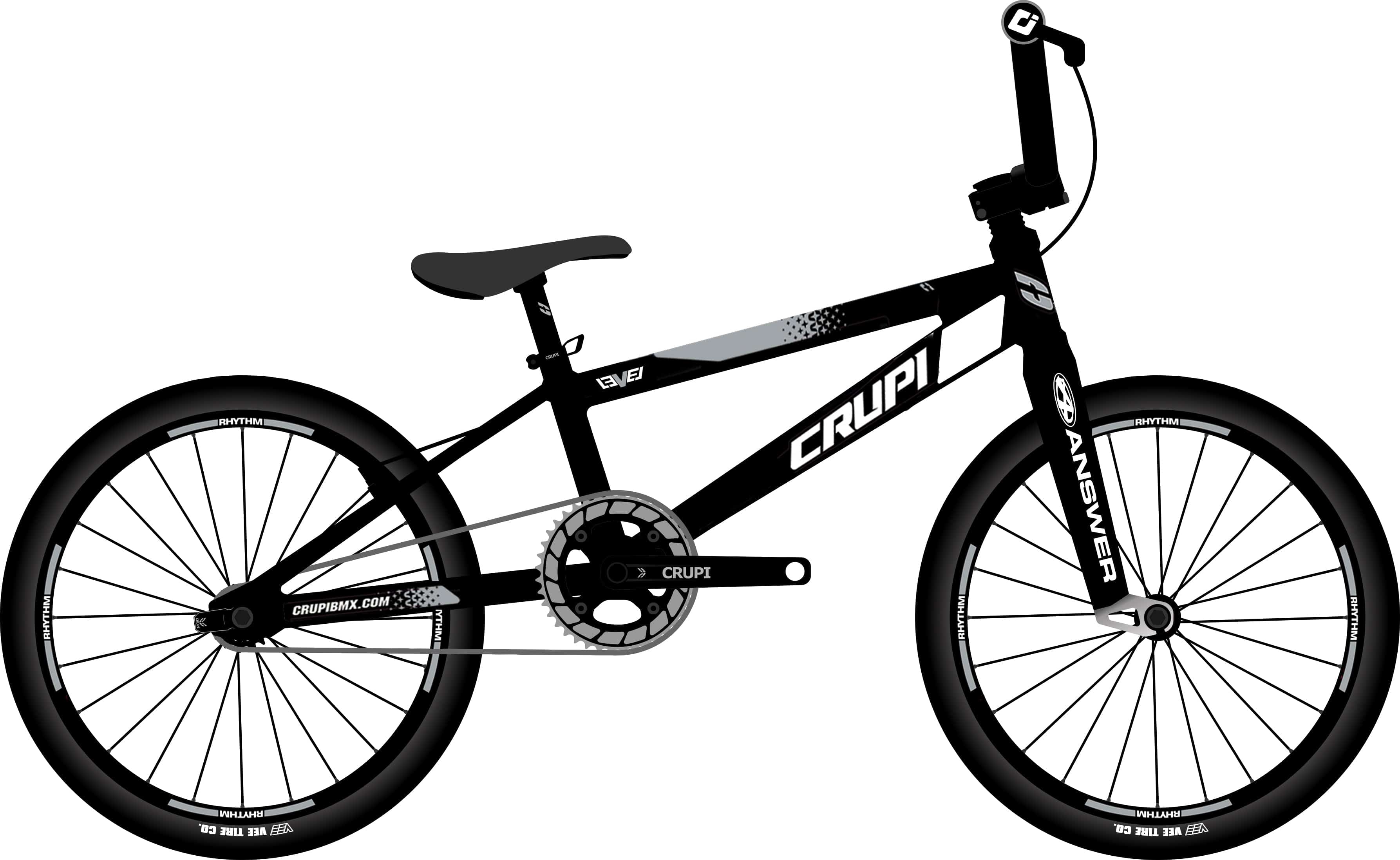 Crupi BMX Complete Bike Black / with Black parts Level Pro Cruiser Complete Bike