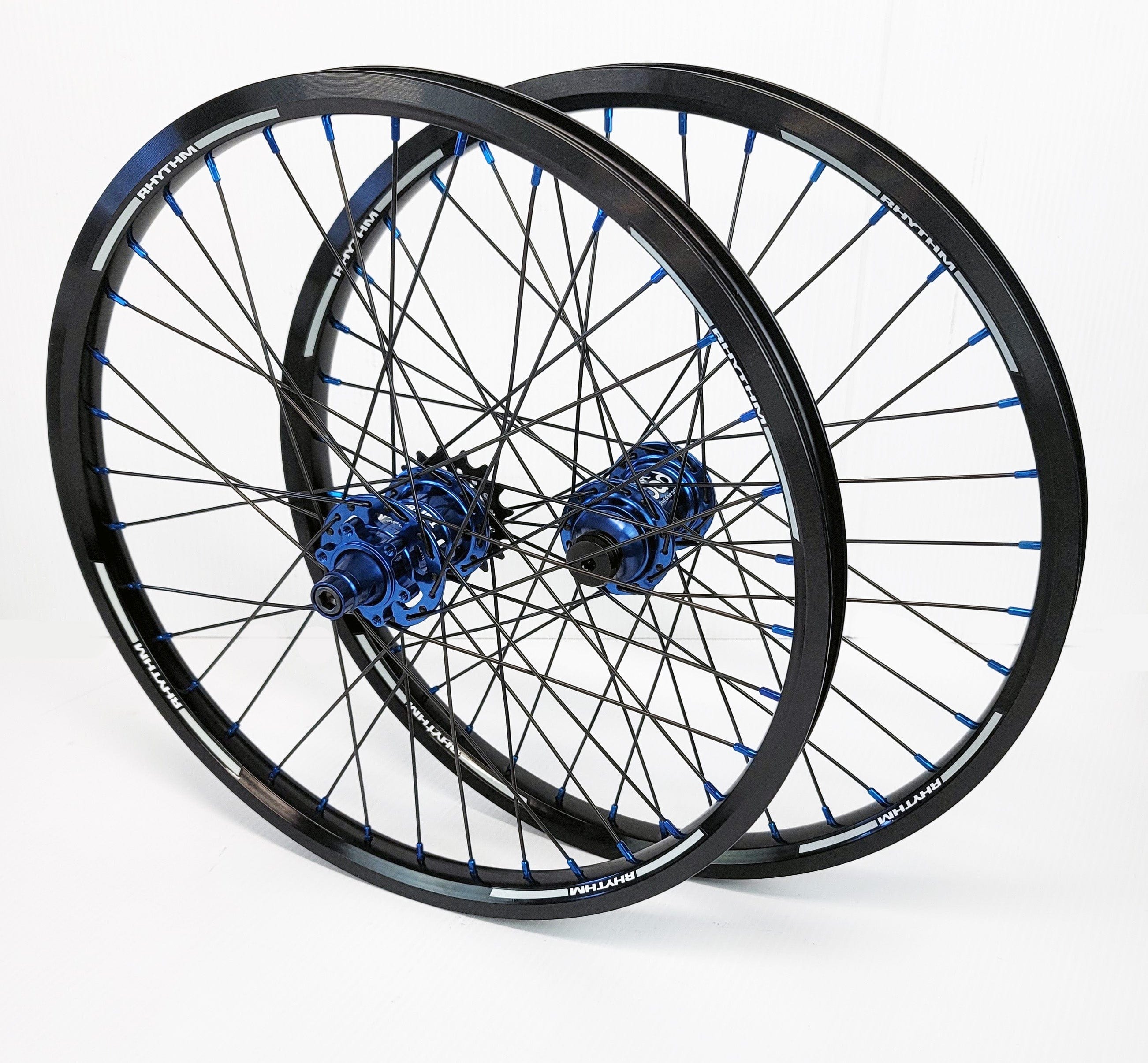Crupi Parts Wheels OS20 36H Pro Disc w/10mm Front / Black/Blue Crupi OS20 Disc Pro 36H Wheels