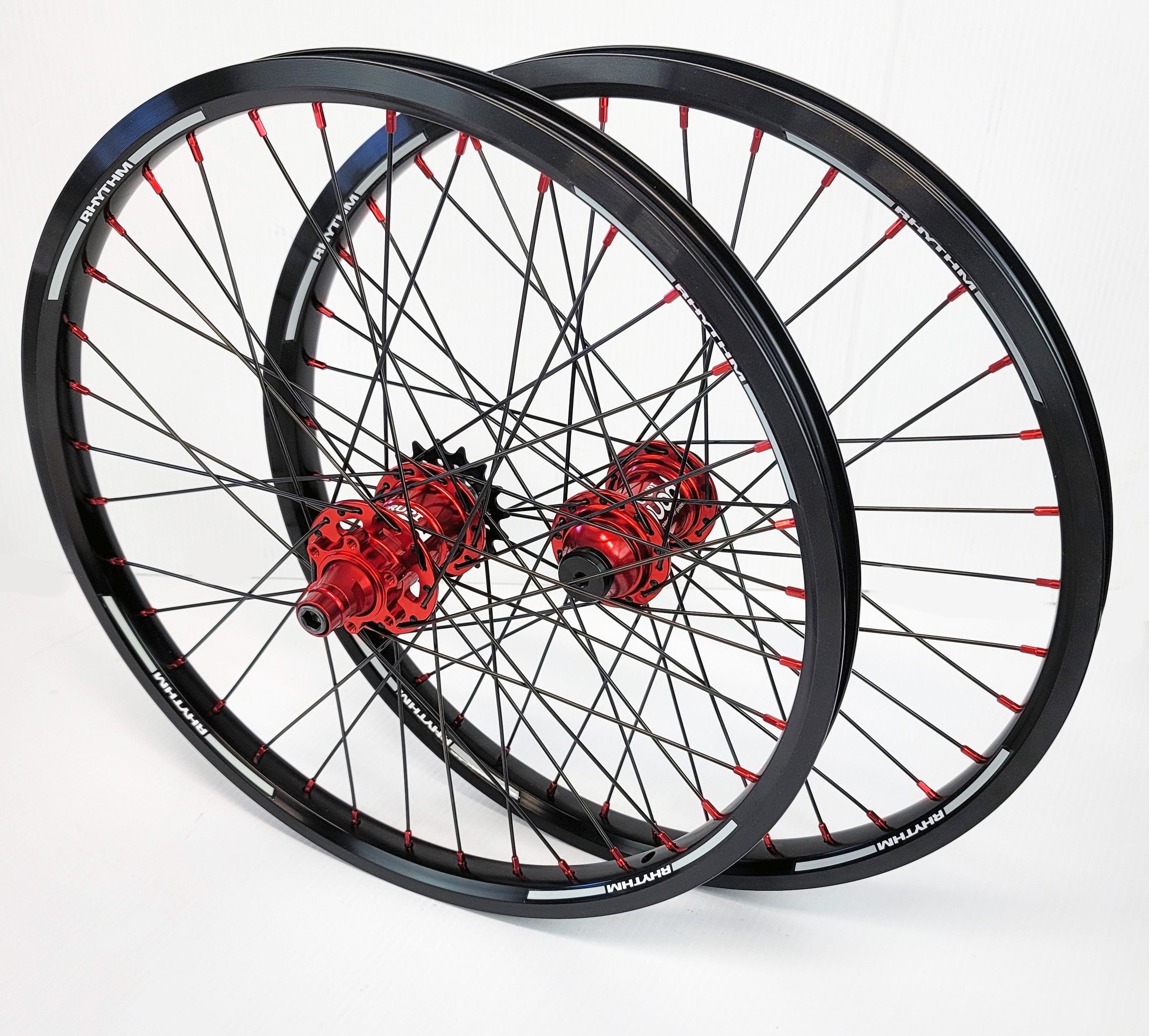 Crupi Parts Wheels 20 x 1.75 36H Disc w/20mm Front / Black/Red Crupi Pro 36H 20" & 24" Disc Brake Wheels