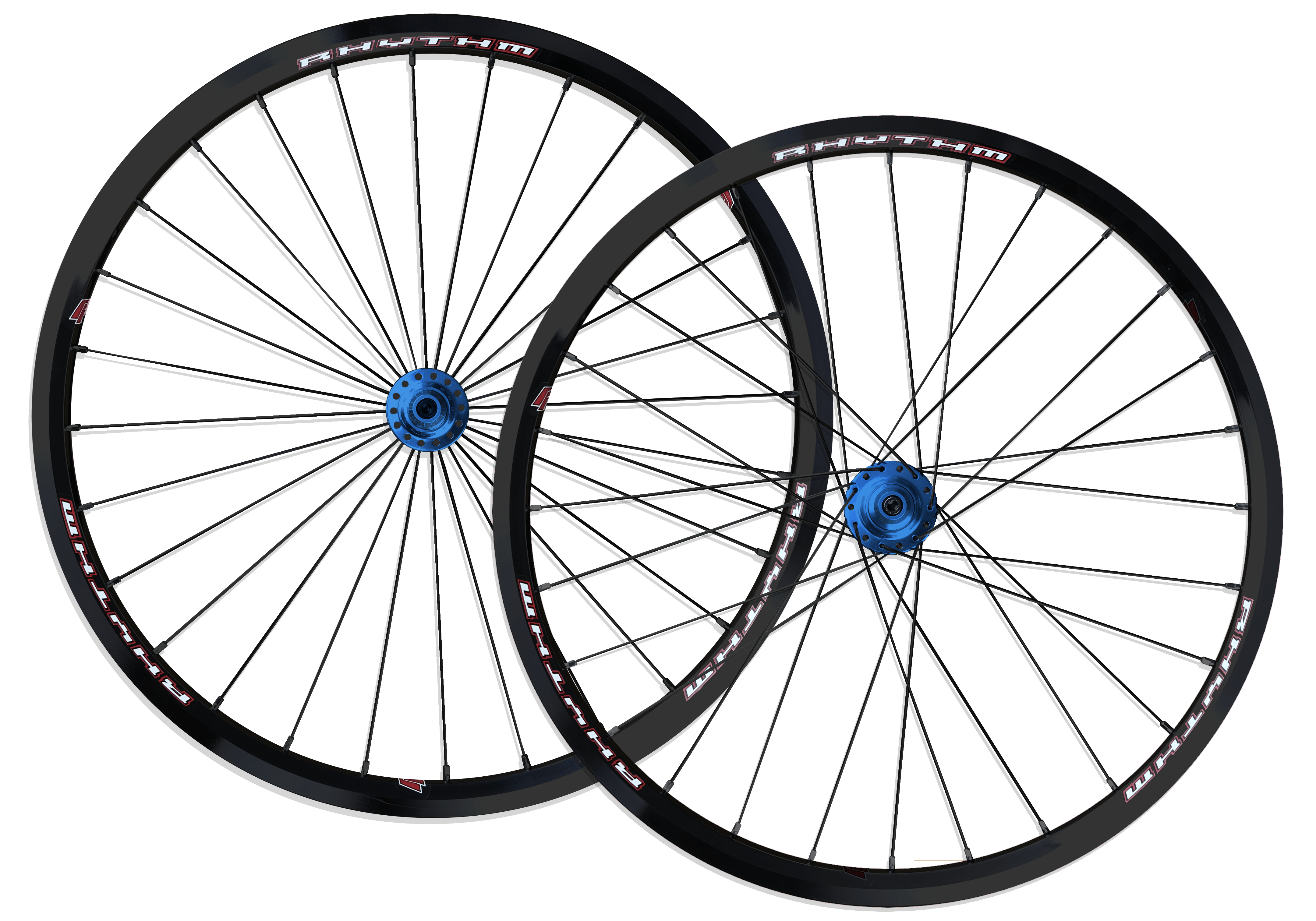 Crupi Parts Custom Wheels 20 x 1-1/8 x 28H / Black / Blue Custom 20" Crupi 28H Disc Wheels
