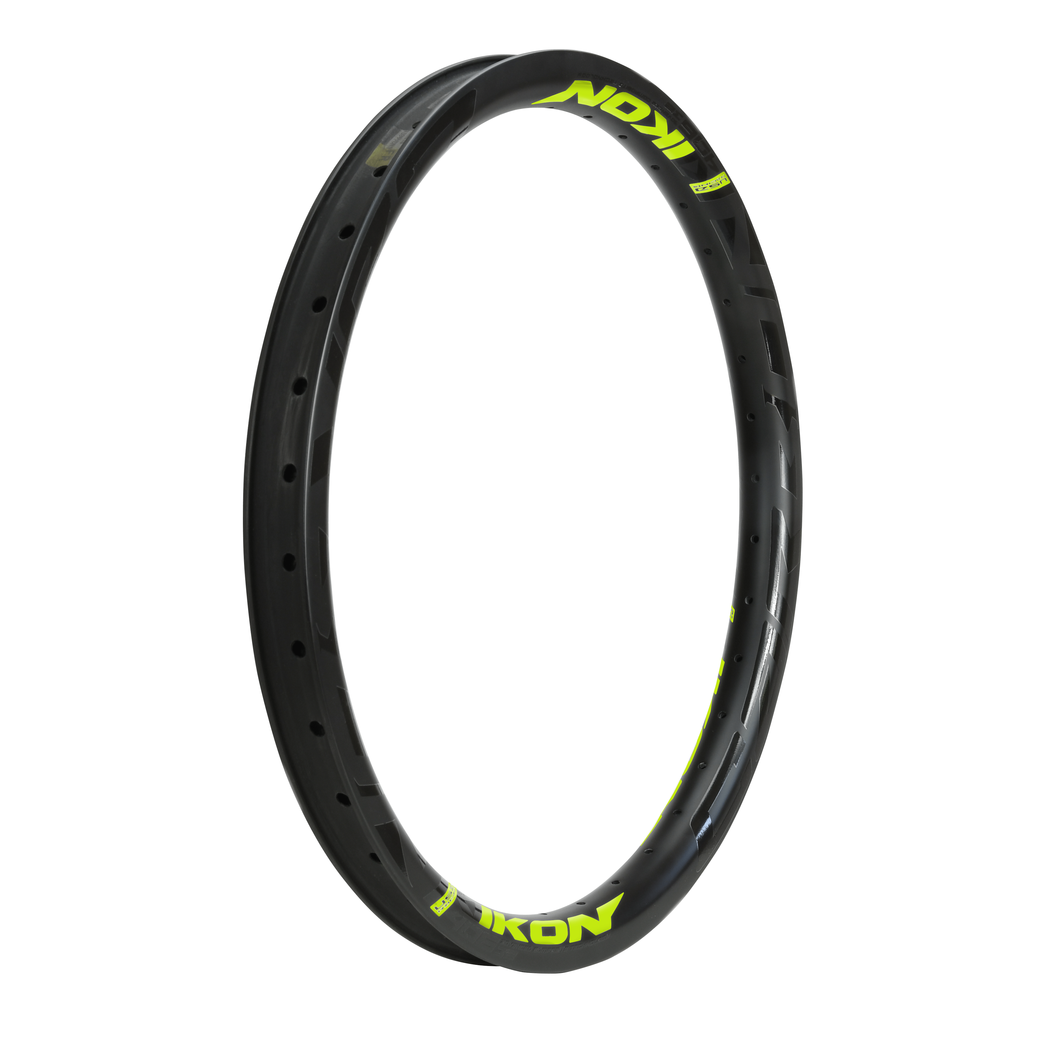 IKON Rims 20 x 1-75 36hole NO Brake Surface / Black/Neon IKON Carbon Pro 20 x 1.75 Rims