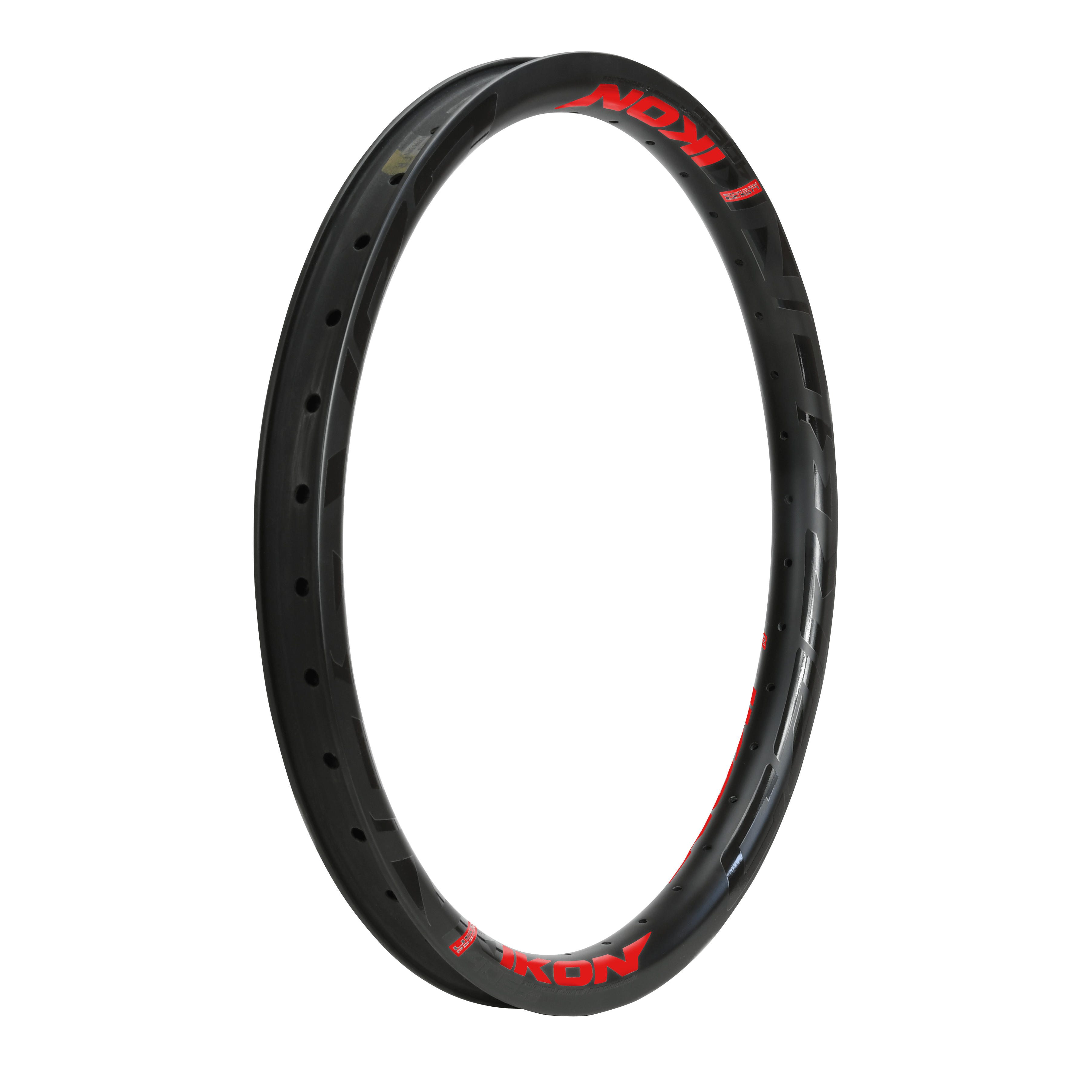 IKON Rims 20 x 1-75 36hole NO Brake Surface / Black/Red IKON Carbon Pro 20 x 1.75 Rims