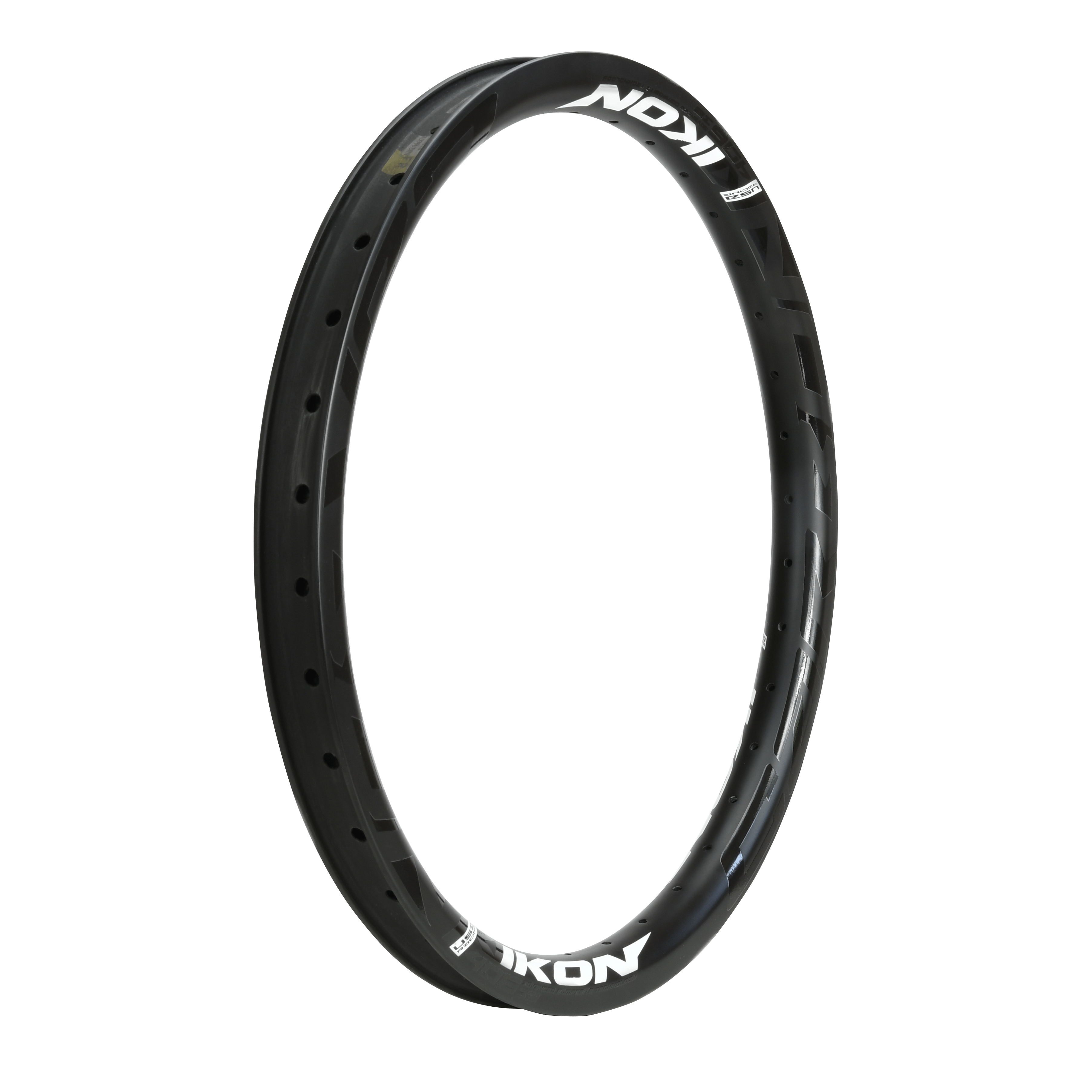 IKON Rims 20 x 1-75 36hole NO Brake Surface / Black/White IKON Carbon Pro 20 x 1.75 Rims