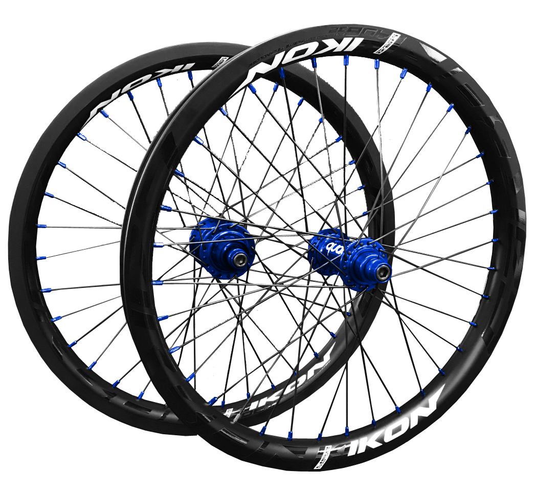 Crupi Parts Wheels 28H 20" Mini/Expt 451x22mm Disc / Black/Blue IKON Crupi Carbon Disc Wheelsets