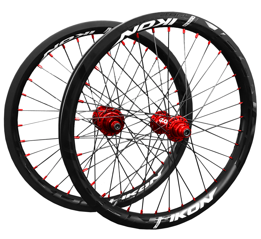 Crupi Parts Wheels 36H 20" Pro 406x32mm / Black/Red IKON Crupi Carbon Wheelsets