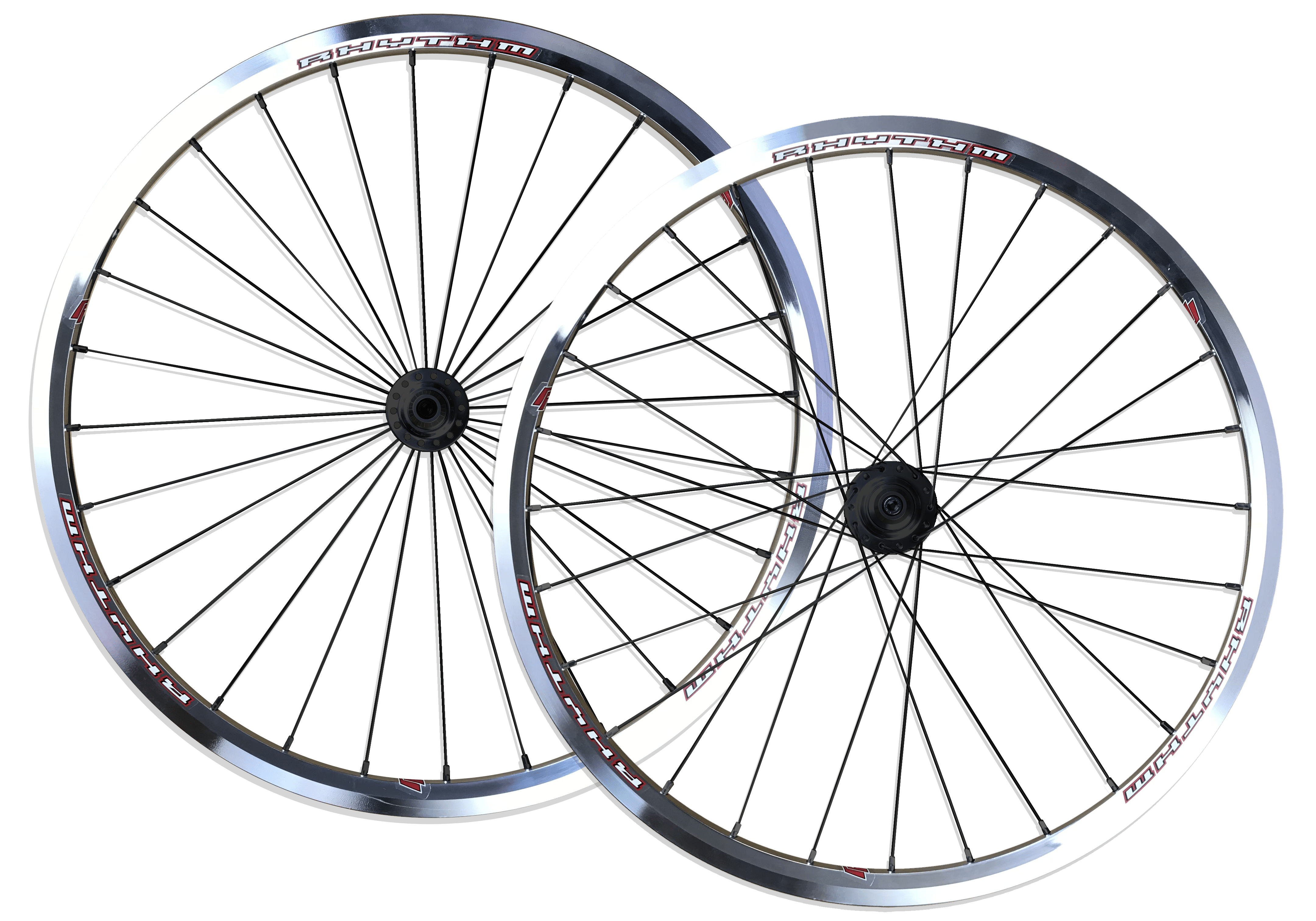 Crupi Parts Custom Wheels 20 x 1-1/8 x 28H / Polished / Black Custom 20" Crupi 28H Disc Wheels