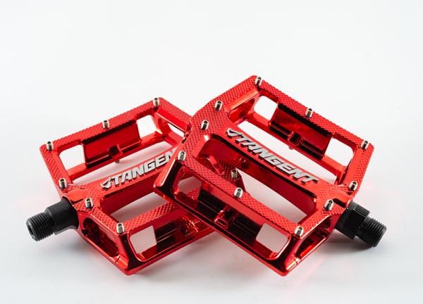 Tangent Pedals Red Chrome Pro 9/16 Tangent Platform pedals