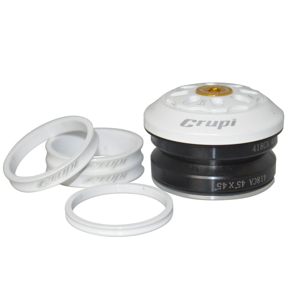 Crupi Parts Headset/Spacers 1" / White Crupi Factory Integrated Headsets