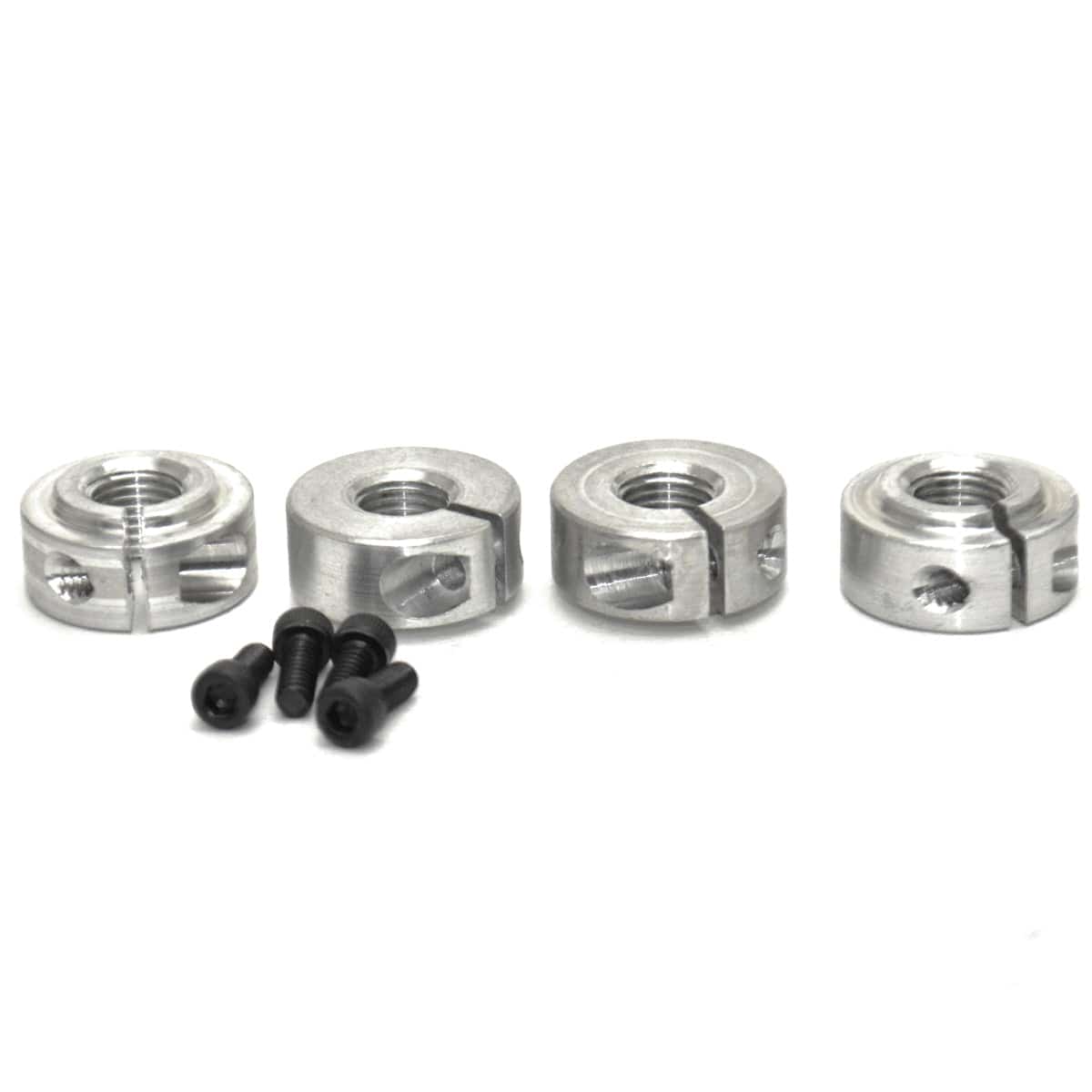 Crupi Parts Hub Collars Silver Raw Aluminum set of 4 Crupi US Made Hub Collars