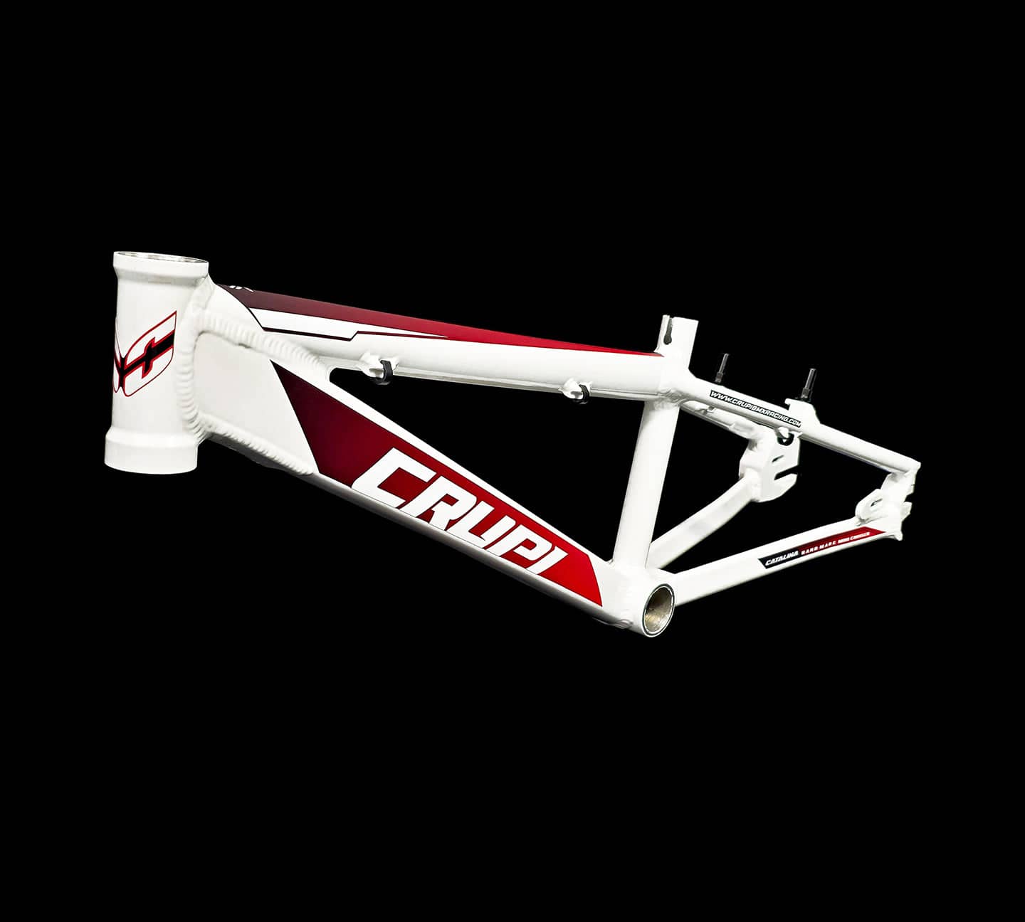 Crupi Parts Frames White / with RedBlack Fade decals Crupi Catalina 2.0 Micro Race Frame