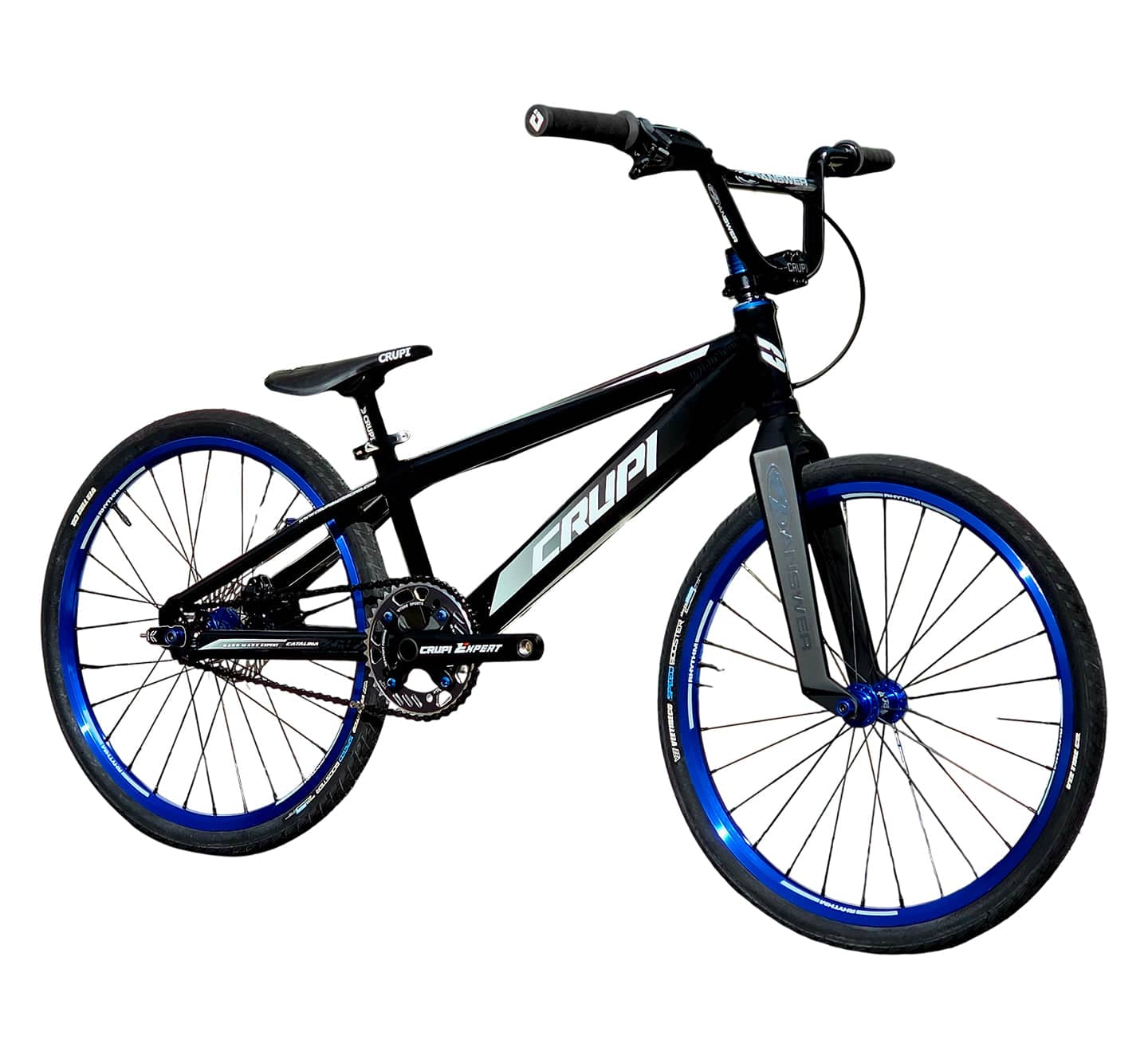 Crupi BMX Complete Bike Black / with Blue parts / with Black/White Fade decals Catalina 2.0 Expert XL Complete Bike