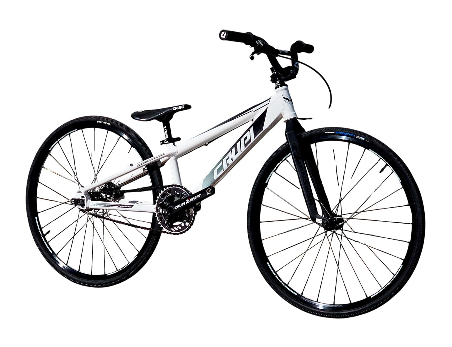 Crupi BMX Complete Bike White / with Black parts / with Black/White Fade decals Catalina 2.0 Mini Cruiser Complete Bike