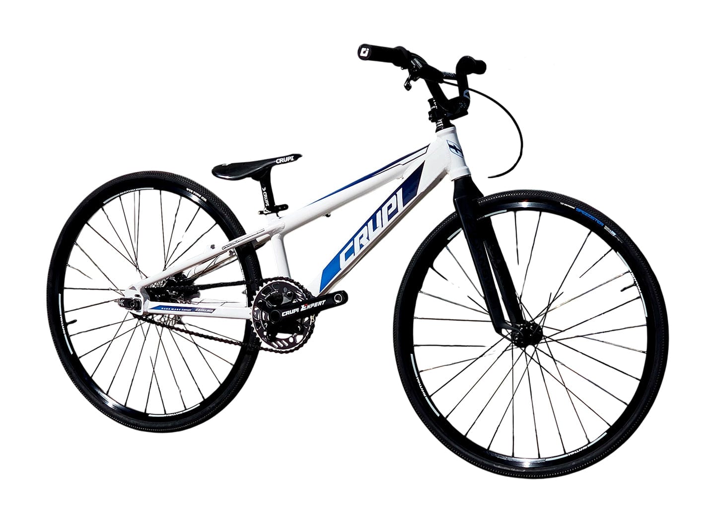 Crupi BMX Complete Bike White / with Black parts / with Blue/Black Fade decals Catalina 2.0 Mini Cruiser Complete Bike