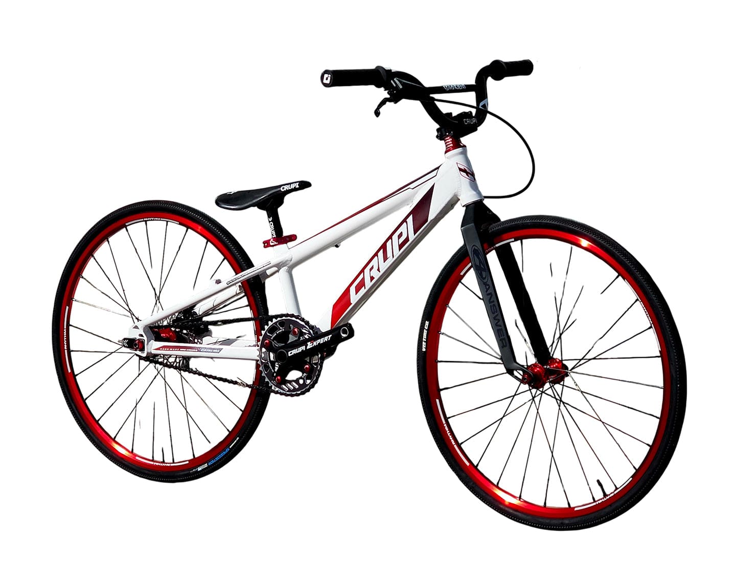 Crupi BMX Complete Bike White / with Red parts / with Red/Black Fade decals Catalina 2.0 Mini Cruiser Complete Bike