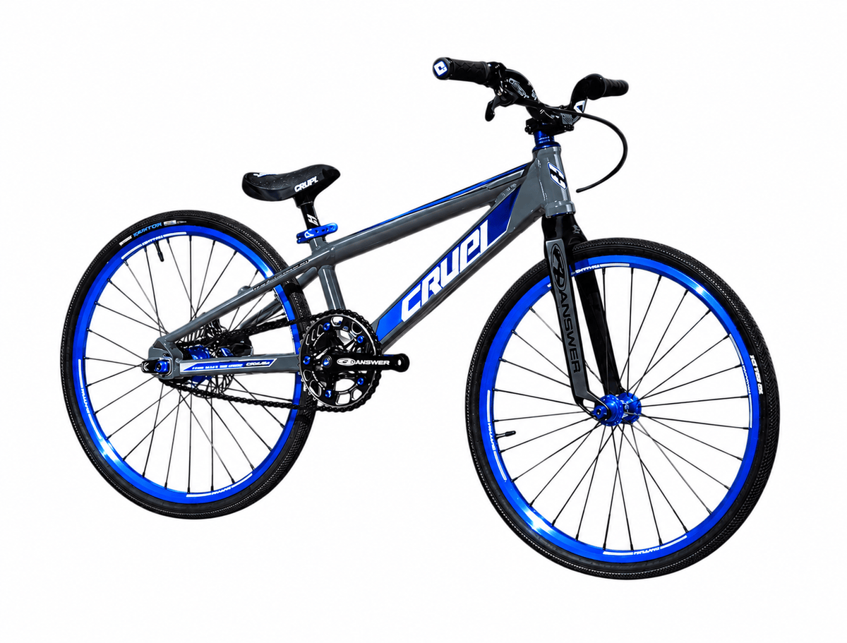 Crupi BMX Complete Bike Charcoal / with Blue parts / with Blue/Black Fade decals Catalina 2.0 Junior Complete Bike