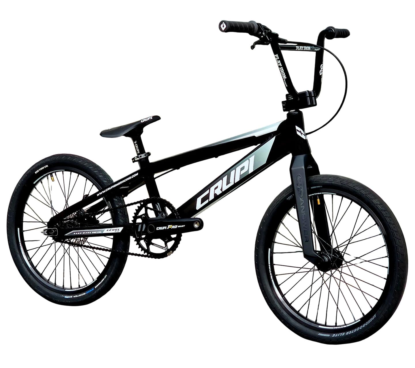 Crupi BMX Complete Bike Black / with Black parts / with Black/White Fade decals Level 2.0 Pro Complete Bike