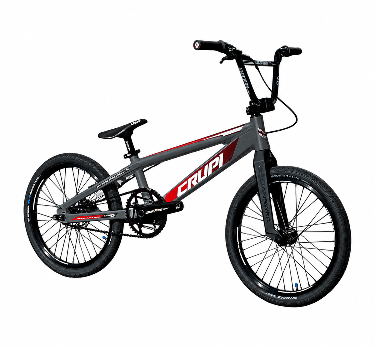 Crupi BMX Complete Bike Charcoal / with Red parts / with Red/Black Fade decals OS20 2.0 Pro XL Complete Bike