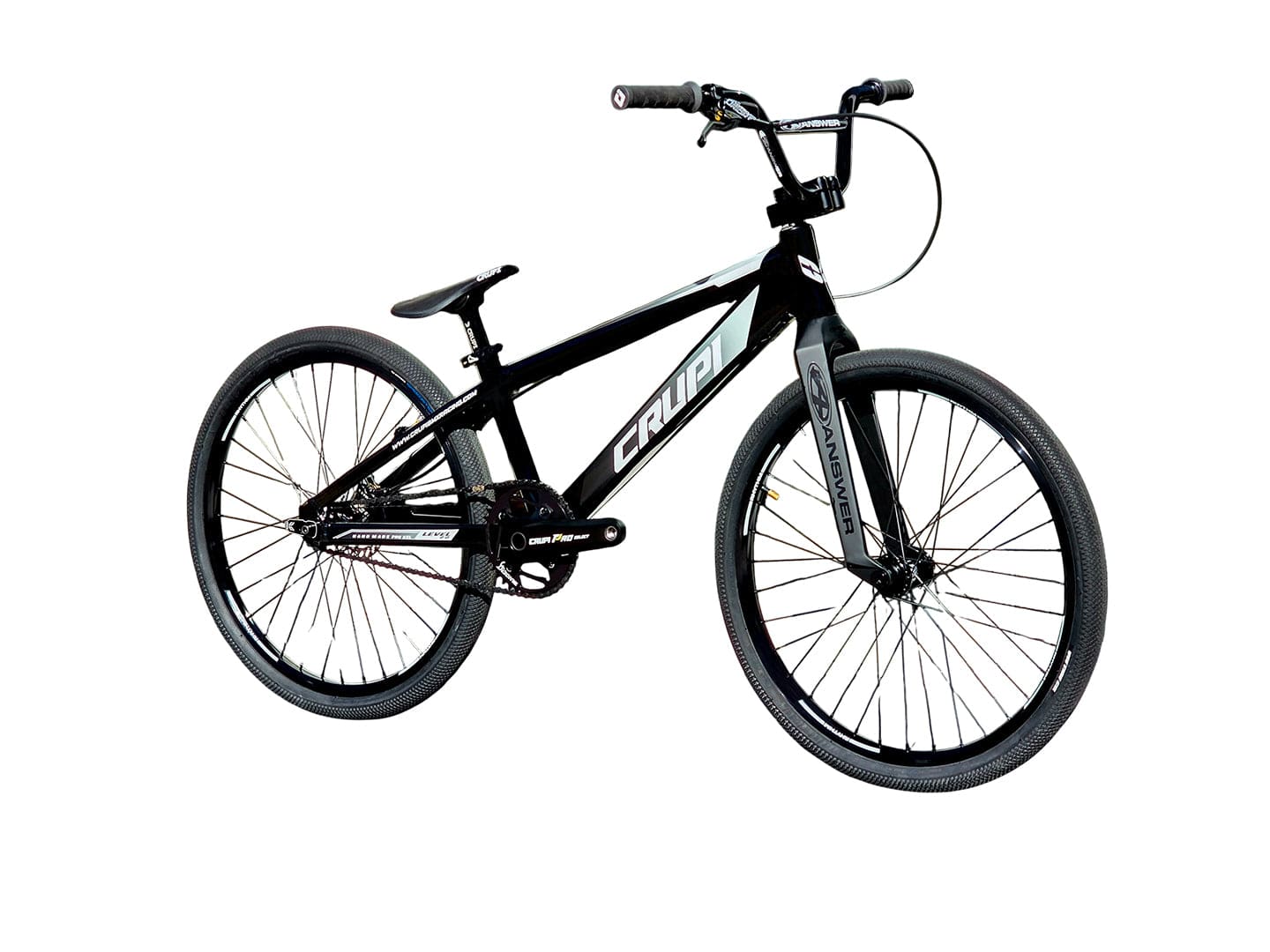 Crupi BMX Complete Bike Black / with Black parts / with Black/White Fade decals Level 2.0 Pro Cruiser Complete Bike