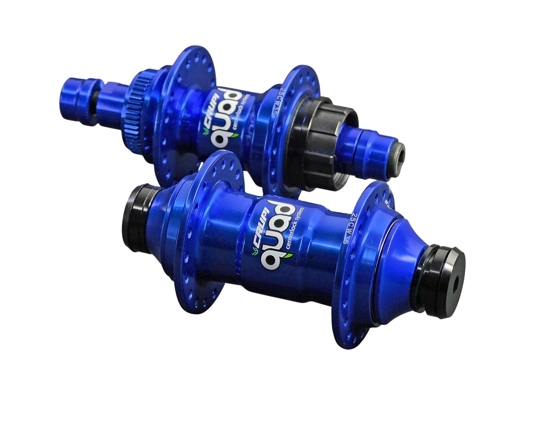 Crupi Parts Hubs 36H Pro CenterLock with 20mm Front Axle / Blue Crupi Quad 36H CenterLock Hubsets